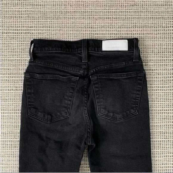REDONE ORIGINALS High Rise Ankle Crop in Black Size 24 - Picture 5 of 14